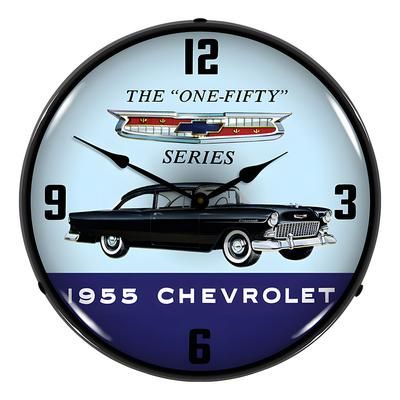Collectable Sign and Clock 1955 Chevrolet One Fifty Backlit Wall Clock