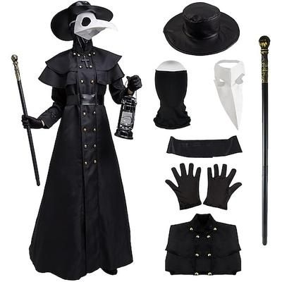 coppie costume medico della peste mantello halloween coppie costumi cosplay medievale steampunk sacerdote rinascimentale costume abiti mantello mantello