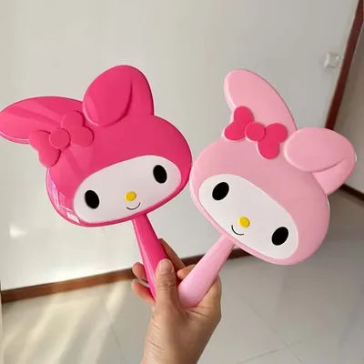 My Melody handheld makeup mirror cartoon cute exquisite practical portable makeup mirror girl creative animation gift wholesale