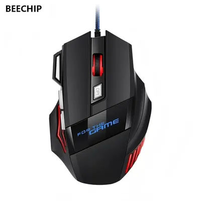 1 PC New Hyperspeed USB Gaming Mouse RGB Backlit Ergonomic Game Mice 7D Esports Wired Mouse for Laptop PC Gamer