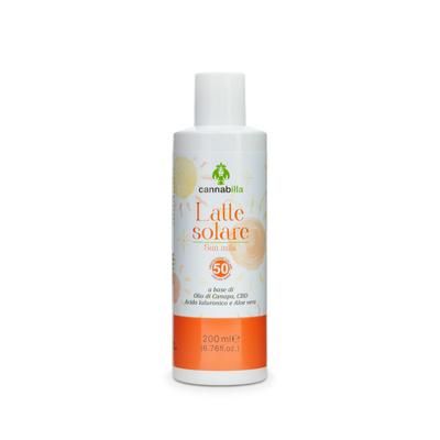 Cannabilla - Latte Protezione Solare alla Canapa SPF 50 200 ml Crema s