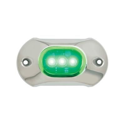 Attwood Marine Light Armor Underwater LED Light 3 LED Green 65UW03G-7