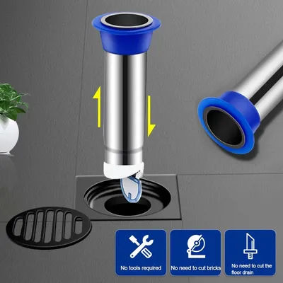 Stainless Steel Shower Floor Drain Backflow Preventer Anti-odor Sink Strainer Dectable Deep Water Sealed Drain Filter Plug