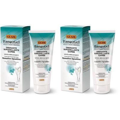 GUAM® FangoGel Drenante Rimodellante Gambe Set da 2 2x200 ml Gel