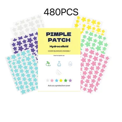 480 PCS/SET Star Acne Patch Acne Colorful Invisible Acne Removal Skin Care Stickers Concealer Face Spot Beauty Makeup Tools good