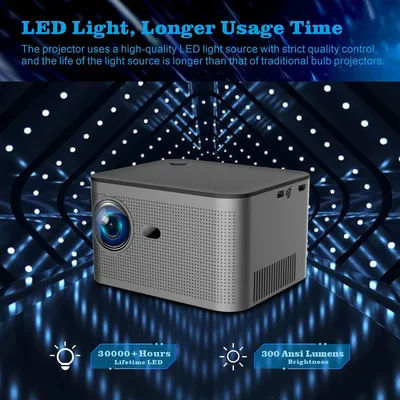 HY350 Projector 1920 X 1080 LCD Android 11 4K 2G 32G 300 ANSI Wifi6 BT5.0 Cinema Outdoor Portable Projector