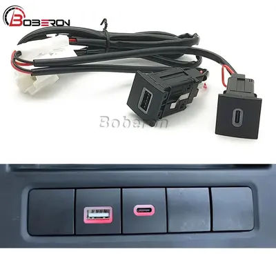 USB Car Charger Socket 12V/24V USB Charging Outlet Power Adapter PD Type for VW Golf 6 Jetta 5 MK5 Scirocco 2006 - 2014