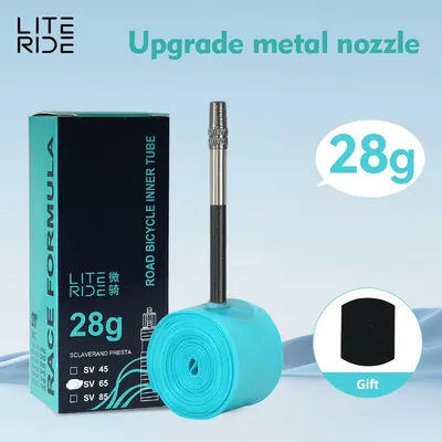 LITERIDE 1Pcs Ultralight 28g Bike Inner Tube 700X23 25 28 32 Road Bicycle TPU Material Tire 65mm Length French Valve