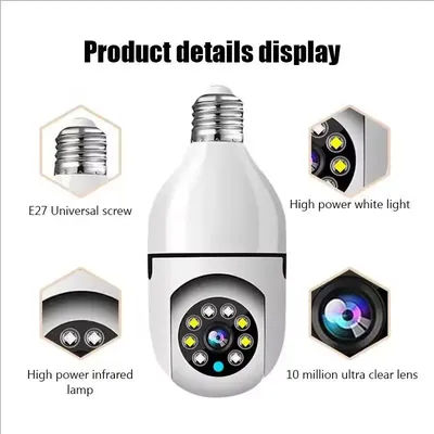 E27 Bulb Wifi Camera Human Tracking Color Night Vision 360 ° Rotation Intercom 2MP Camera Yi Lot APP Support iOS Android Phone