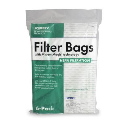 Kirby Universal Genuine Micron Magic HEPA Plus Allergen Reduction Style "F" Filter Bags 204814G, 6 pack