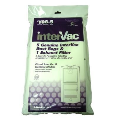 InterVac GarageVac Genuine Hypo-Allergenic Bags with Filters, 5 pack