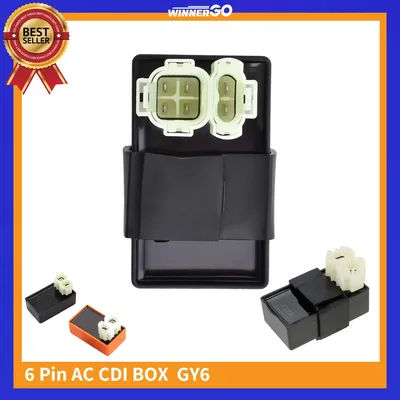 6 Pin AC CDI BOX for GY6 50cc 125cc 150cc ATV Taotao Roketa Sunl Lance Scooter Moped Go Kart 4 Wheeler Quad Bikes Parts Motor