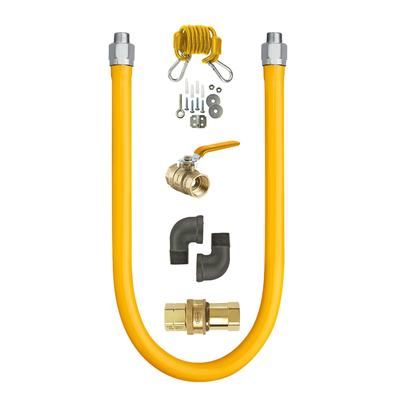 Splash SPL7548K 48" Gas Connector Kit w/ 3/4" Male/Male Couplings - Quick Disconnect, Stainless Steel