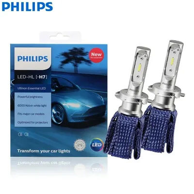 Philips Ultinon Essential lumière LED H7 6000K 12V LED + 100% phare automatique lumineux faisceau HL ThermalCool 11972UEX2,1 paire