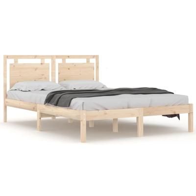 Letto matrimoniale in legno marrone 120x190 cm