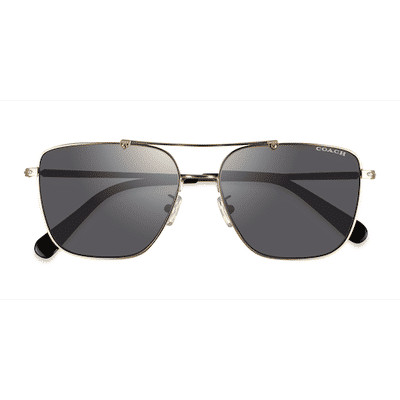 Unisex s aviator Satin Light Gold Metal Prescription sunglasses - Eyebuydirect s Coach HC7137 Ca576
