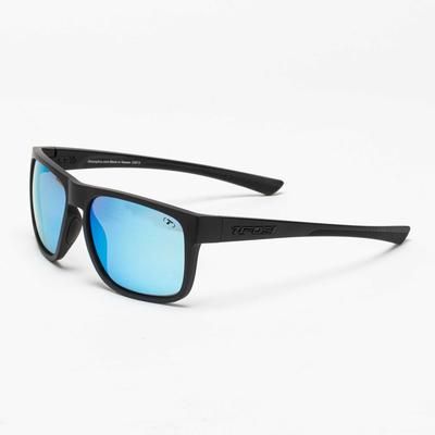 Tifosi Swick Polarized Sunglasses Black Outout (Sky Blue Mirror)
