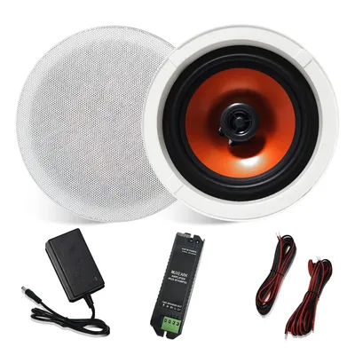 MUXEARK 300W 6.5 ''haut-parleur Bluetooth au plafond filaire système de haut-parleurs encastrés à la maison adapté avec récepteur amplificateur pour bain intérieur