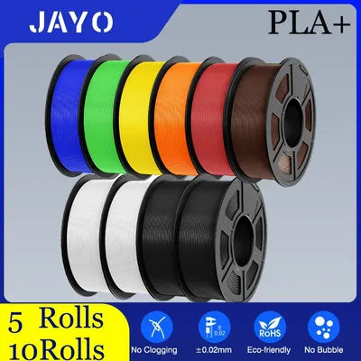 JAYO 5/10Rolls pla plus 3d filament 1.75mm Set Refills Non-tox multiple colors optional for 3D printing Fast delivery EU UK US