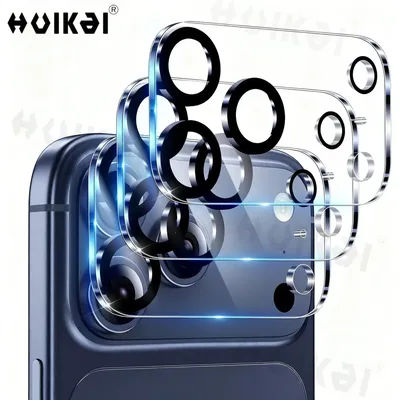 Protecteur d'objectif de caméra Air pour iPhone 17 Pro Max 17 Pro 17, Protection contre les chutes, écran de couverture trempé Transparent 9H, 3 paquets