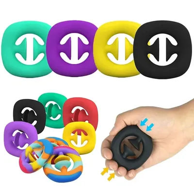 Anti Pressure Finger Grip Stress Reducing Toy Adult Pressing Silicone Grip Device Finger Arm Muscle Strength Training