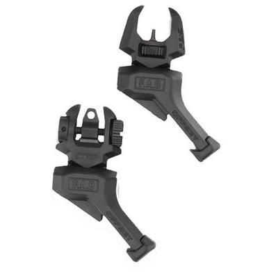 FAB Defense FRBS Offset Black Folding Backup Sights Kit - Black 52mm L x 32mm W x 14mm H