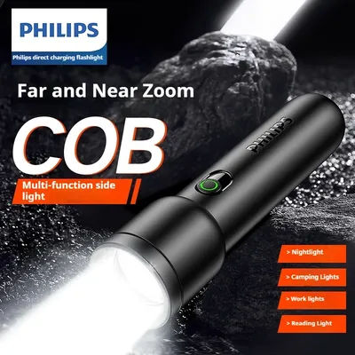 Philips SFL1123 lampe Rechargeable Zoom lampe de poche avec lumière latérale EDC lampe de poche Portable lampes de poche LED rechargeables pour le Camp