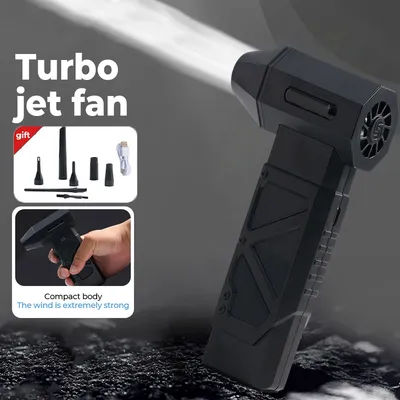 6 Speeds Adjustable Turbo Jet Fan 1000000RPM Powerful Air Blower Compressed air Duster for Car Dryer/PC/Home Strong Dust Removal