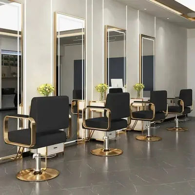 Beauty Salon Speciality Barber Chairs Hair Cutting Swivel Recliner Spa Barber Chairs Waiting Adjustable Chaise Furniture QF50BC