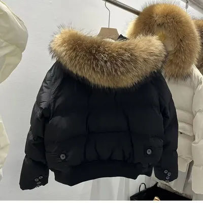 30℃ Children's Fur Collar Down Jacket Winter Clothing Thickened Warm Western Style Boys Girls Casual Cotton Jacket Top6-14Year