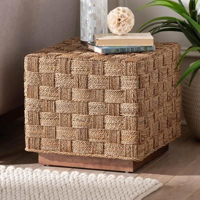Karina Bohemian Natural Seagrass End Table by Bali & Pari in Natural (Size ONE SIZE)
