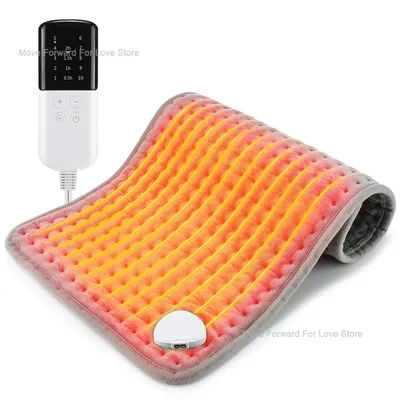 Coussin chauffant 60x30CM, 10 niveaux de température constante, 4 Modes de synchronisation, couverture chaude pour garder les jambes, l'abdomen et les mains, tapis thermique chauffant