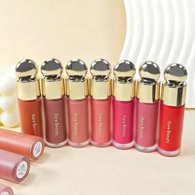 Fashion Rare Beauty Liquid Blush Lip Gloss Plump Moisturizing Highlight Essence Gel Nourishing Powder Lipstick Care for Women