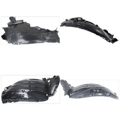 Replacement Fender Liner, Front, Driver & Passenger Side, Front Rear Section, 1-year unlimited-mileage warranty SET-I222133-4B