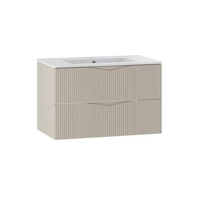 Mobile bagno con lavabo effetto legno cachemire 80cm