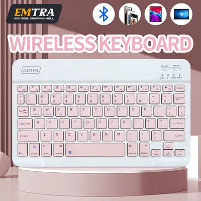 Bluetooth Wireless Keyboard for IOS Android Windows Tablet for IPad Air Mini Pro Spanish Korean Portugal Japanese Pink Keyboard