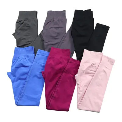 Yoga Leggings Seamless Sports Women's Low-Rise Pants Gym Clothes Fitness Workout Buttocks Lift Scrunch Butt Tights