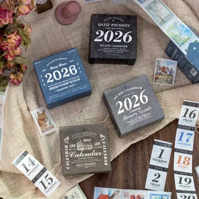 Journal GO 365pcs Vintage 365 Days Daily Life Washi Tape Stickers for Collage Junk Journal Planner Scrapbooking diy Masking Tape