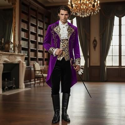 Cappotto medievale punk gotico steampunk giacca a coda di rondine vampiro nobiluomo vestito elegante costume dell'elfo Ebenezer Scrooge festa reale steampunk Halloween carnevale performance LARP Ren