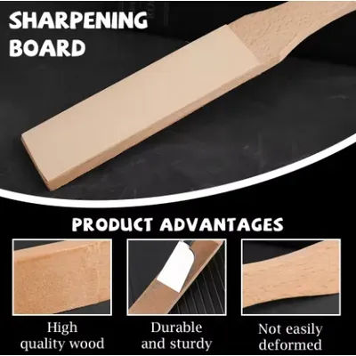 280mm Long Handle Leather Strop + 170/180mm Strop | Knife Razor Sharpener | Honing Polishing Kit for Blades