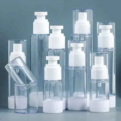 1PC AS Vacuum Bottle 15/30/50/80/100ml Flat Pressed Lotion Spray Bottle Portable Travel Vacuum Dispensing Empty Container
