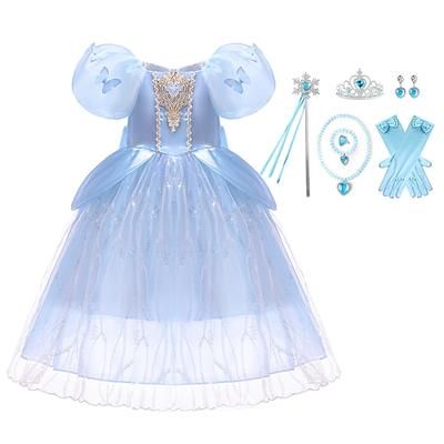 Settimana del libro 2026 Frozen, favola, principessa Elsa, vestito da damigella d'onore, tema Halloween, costume, abiti in tulle, cosplay, film, cosplay per bambine, carnevale, mascherata, matrimonio, invitato al matrimonio