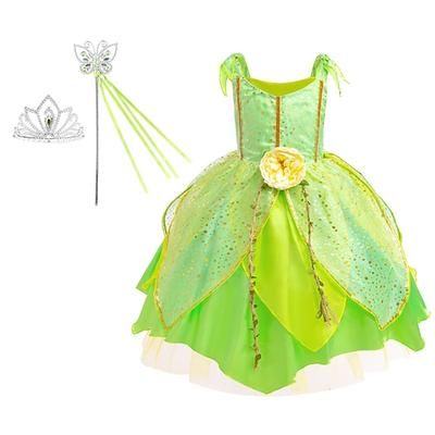 Settimana del libro 2026 Peter Pan Fiaba Principessa Elfo Campanellino Vestito Bambina Vestito Tulle Personaggi dei libri di fiabe Film Cosplay per bambine Carnevale per bambini Spettacolo mondiale Vestito educativo