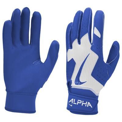Nike Alpha 2.0 Adult Baseball Batting Gloves White/Royal