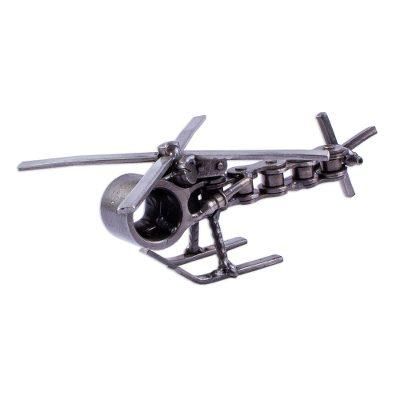 Rustic Helicopter,'Recycled Auto Part Helicopter Sculpture from Mexico'
