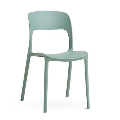 Set di 4 sedie da giardino impilabili in polipropilene verdi