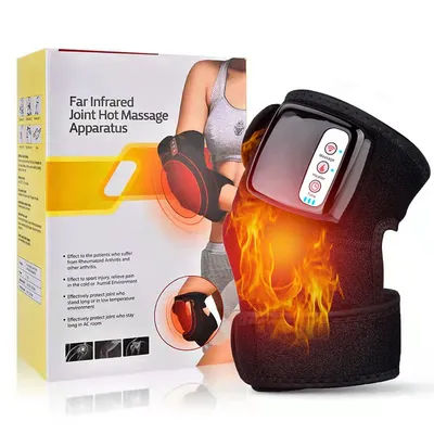 Heated Knee Massager Wrap Elbow Support Vibration Therapy Electric Infrared Physiotherapy Machine Pain Relief Massager Home Use