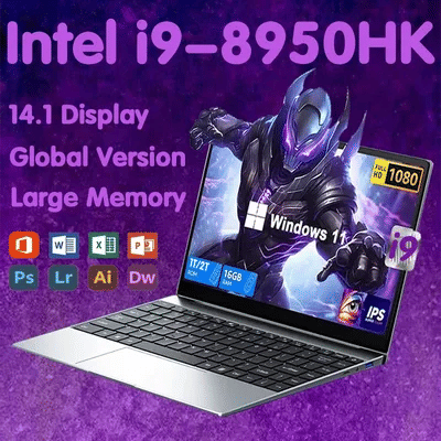 NEW intel Core i9-8950HK laptop 16GB RAM 2TB SSD Portable laptops 1920*1080 i9-8950hk Notebook computer 14.1-inch Office laptop