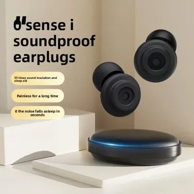 Sound Insulation Noise Reduction Earplug Mute Earplug Dormitory Nap Soft Noise Prevention Sleep Noise Reduction Silicone Earplug