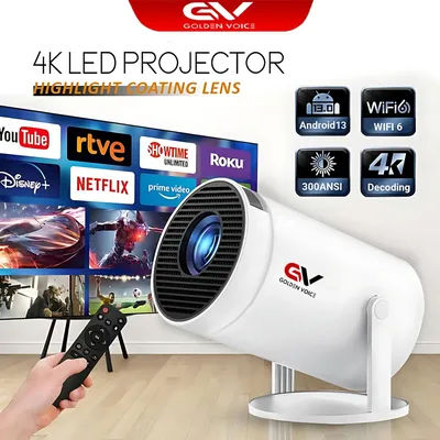 Mini Projector Hy300 Pro HD 1080P 4K Home LED Small Smart Portable Projector Android Phone Bluetooth